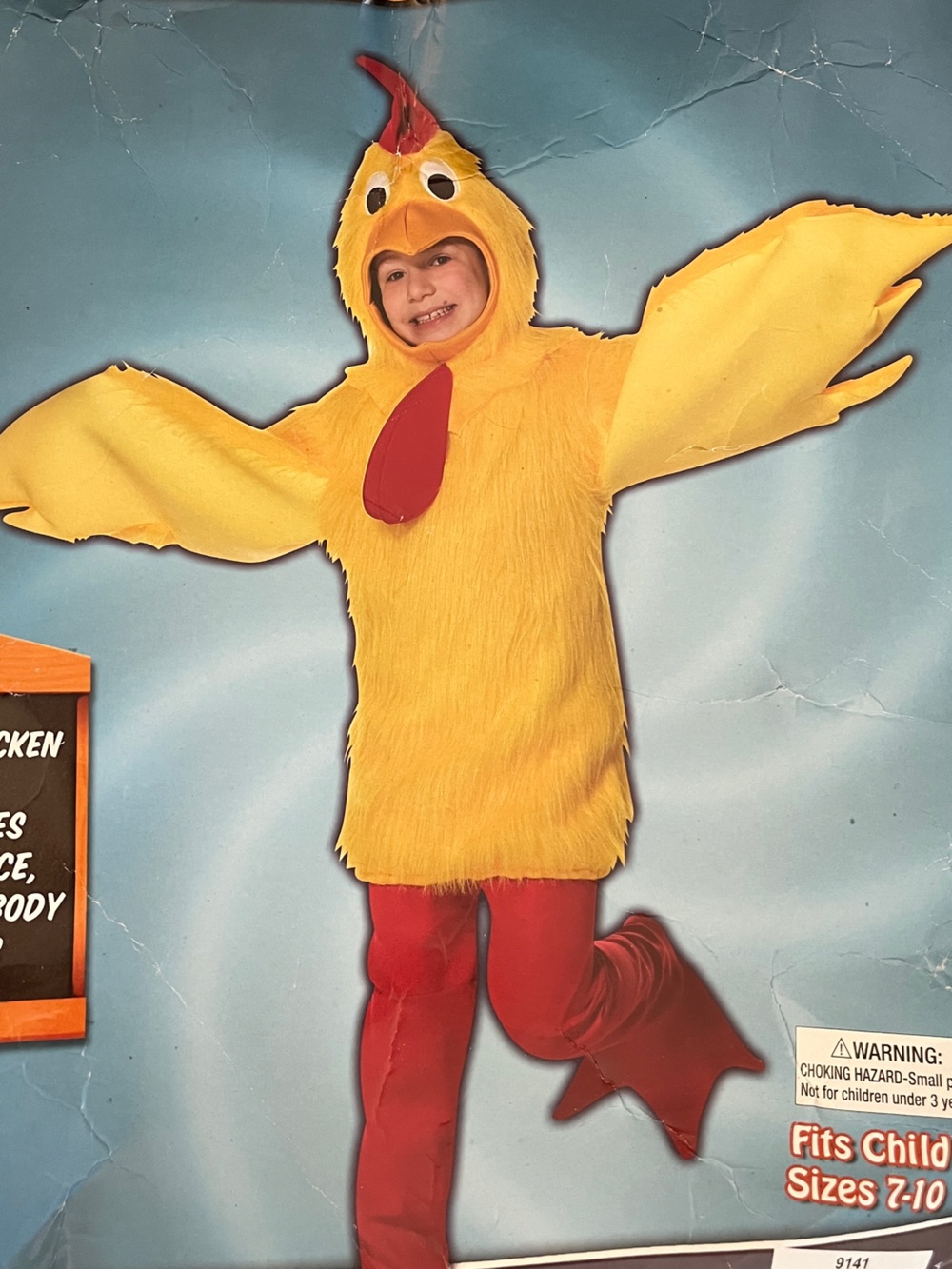 Fuzzy Chicken Kids Halloween Costume - 7-10